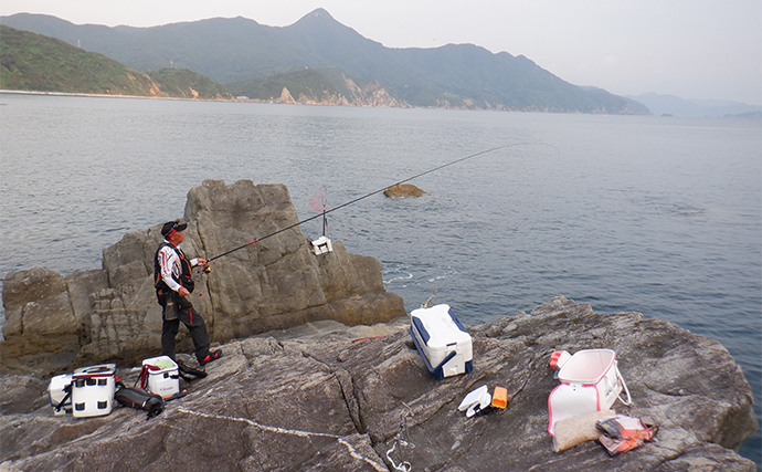 沖磯でのぶっ込み釣りで82cm『タマン』獲ったでごわす！【鹿児島・野間岬】