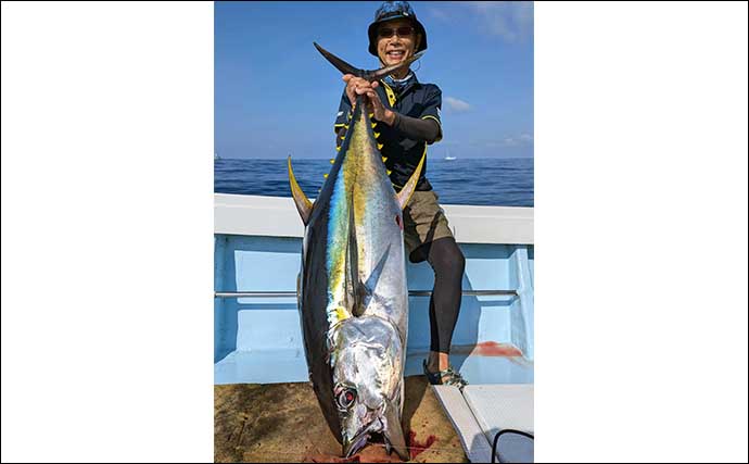 熊野灘パヤオでのエビング釣行で35kgキハダマグロ【三重】電動タックルでキャッチ