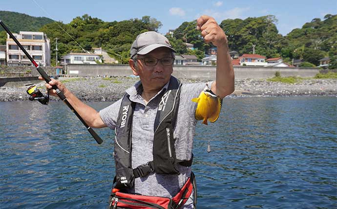 東伊豆エリアの堤防でカゴカキダイ・シマダイ・チョウチョウウオなど多彩魚種と対面