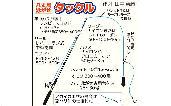 離島海域の大型魚狙い泳がせ釣り入門解説　【心構え・タックル・基本の釣り方】