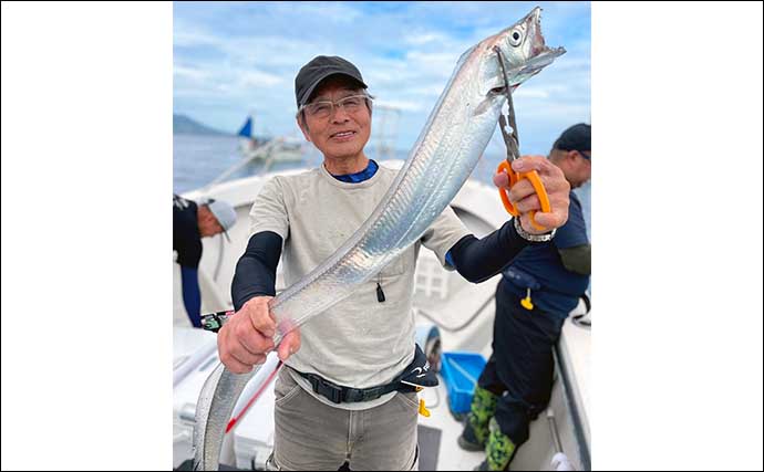 【船釣り釣果速報】タチウオ釣りで指幅8本級を頭に大型の数釣りチャンス！（大分・熊本）