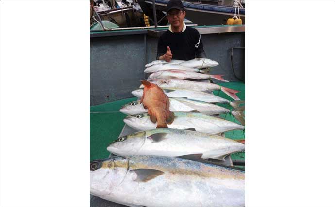 【福岡県の落とし込み釣果速報】芦屋沖で106cm大型クエ（アラ）堂々浮上！