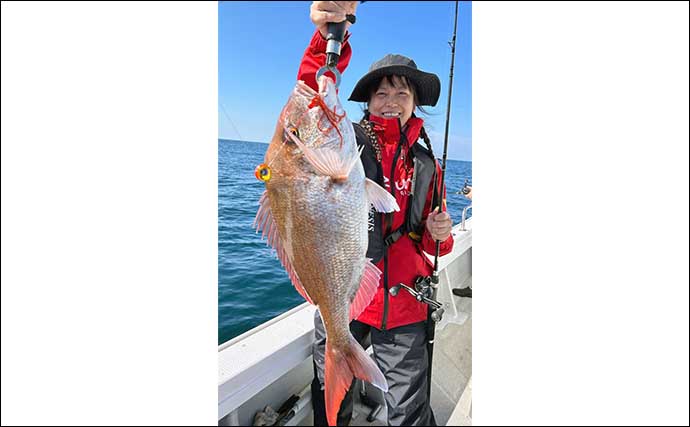 【沖釣り釣果速報】タイラバ＆タイジグ便で良型マダイ浮上で今後に好期待（福井）