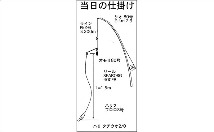 伊勢湾の天秤タチウオ釣行で本命41匹【静岡・大進丸】平均サイズは指4本級