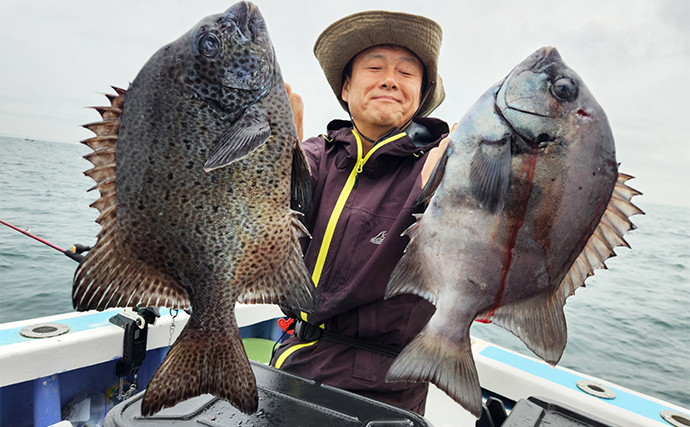 【船釣り釣果速報】ウタセ五目釣りでイシダイ交じりに多彩魚種が好反応（愛知・静岡）