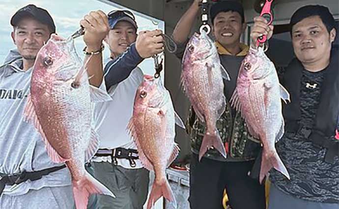 【沖釣り釣果速報】タイラバで70cm級含みマダイが入れ食い！（大分・熊本）