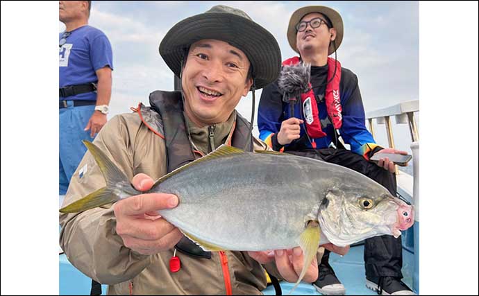 相模湾の「LT五目船」で45cm級筆頭に釣る人シマアジ5尾キャッチ【神奈川】