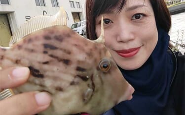 堤防カワハギ釣りで本命連打【福岡・北九州】ボイルエビのまきエサが奏功？