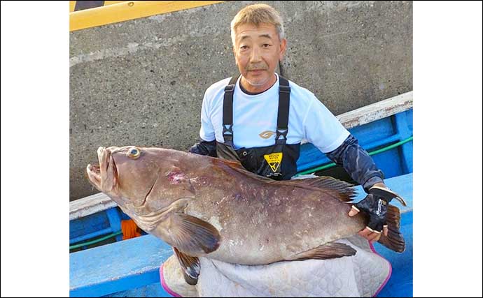 【船釣り釣果速報】仕立での幻魚狙いで28kg大型クエが堂々浮上！（三重）