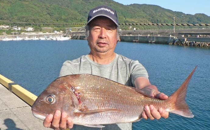 ホウジロ島での磯フカセ釣りで大型クロに良型マダイが続々ヒット！【山口】