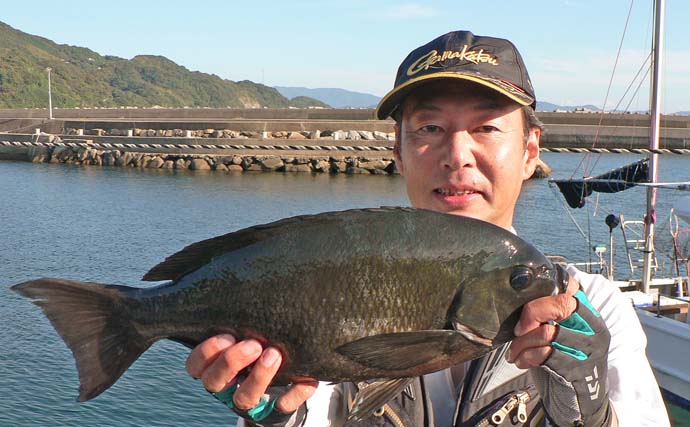 ホウジロ島での磯フカセ釣りで大型クロに良型マダイが続々ヒット！【山口】