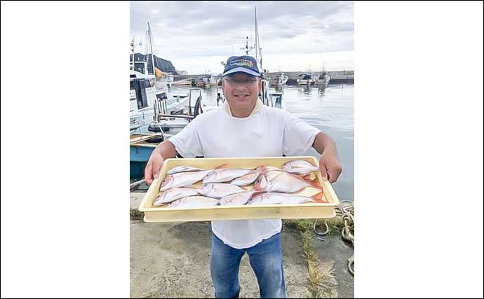 伊勢湾のウタセマダイ釣りで30cm級の食べ頃サイズの本命を連打【愛知・豊浜港】