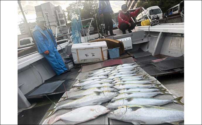 【落とし込み釣果速報】ヒラマサなど良型青物絶好調でクーラー満タン！（福岡）