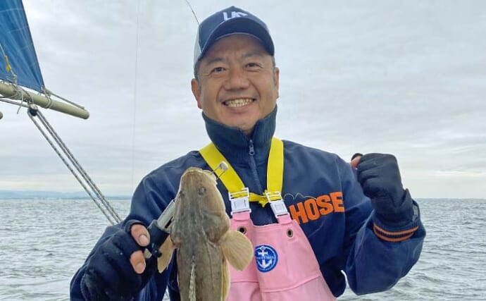 東京湾の船マゴチ釣りで本命3尾【横浜・新明丸】ゲストにタチウオやコウイカなど