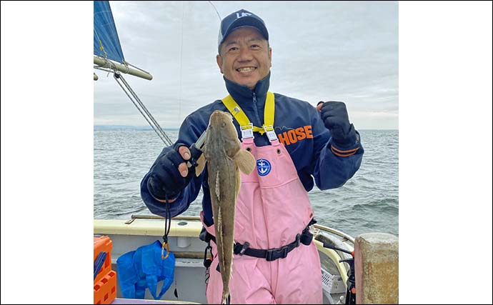 東京湾の船マゴチ釣りで本命3尾【横浜・新明丸】ゲストにタチウオやコウイカなど