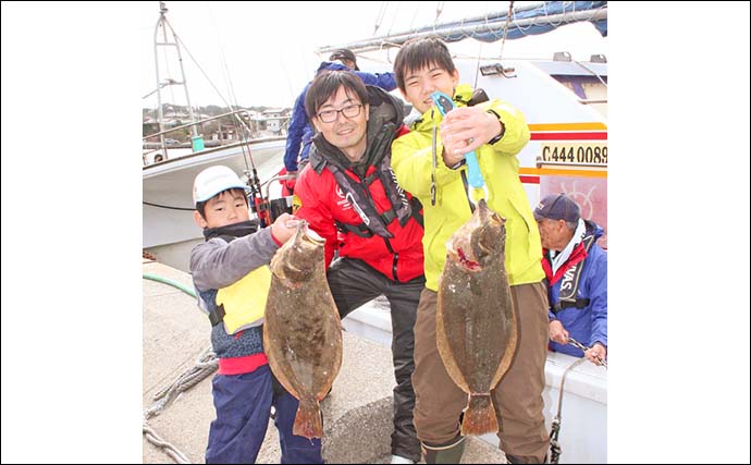 外房大原沖のライトヒラメ船で本命4尾キャッチ【千葉】アタリの出方は様々