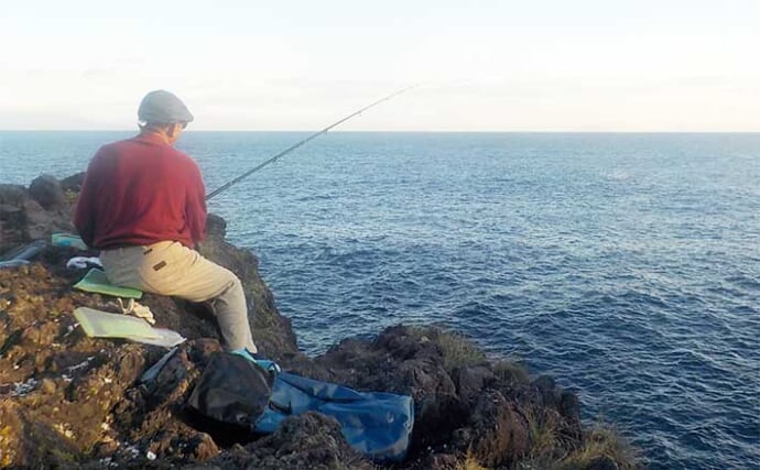 地磯でのイシダイ釣りで大型本命ヒットも無念のバラシ【静岡・東伊豆】ブダイが土産に