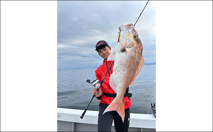 錦江湾遠征ルアー釣行でオオモンハタにマダイにカンパチが大爆釣【鹿児島・遊漁船Wing】