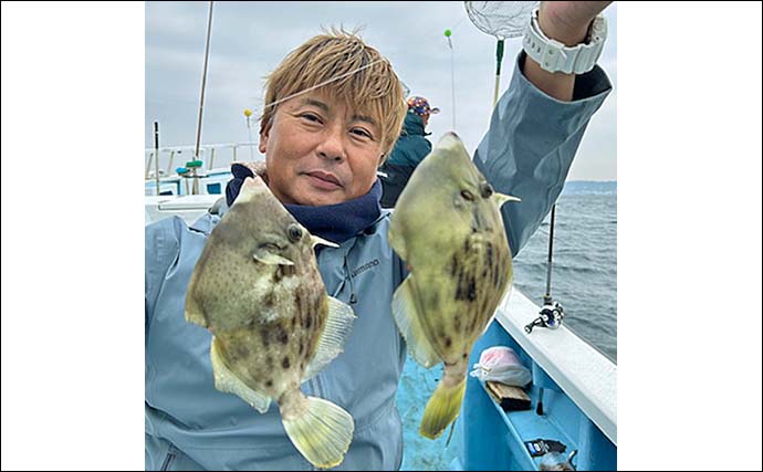 相模湾の船釣りで良型カワハギ続々【神奈川・佐島】28cmを筆頭にダブルヒット連発