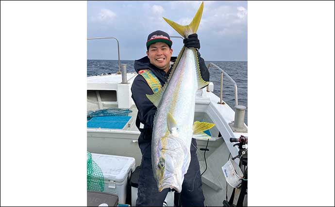 落とし込み釣りでメーター超えを筆頭に良型ヒラマサが船中連発！【福岡・星龍丸】