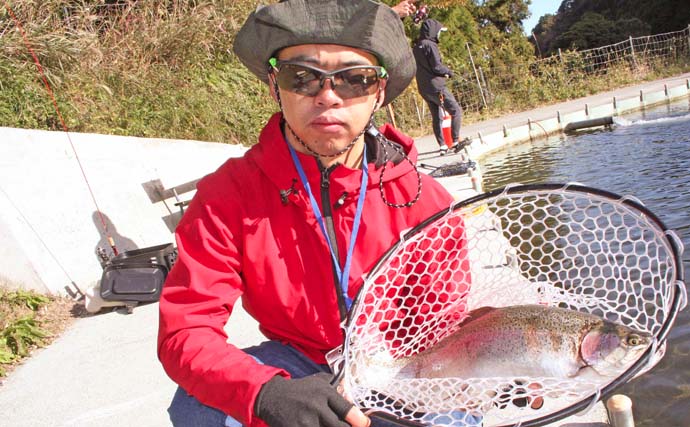 エリアトラウト釣行で放流タイムにニジマスがフィーバー！【神奈川・足柄キャスティングエリア】