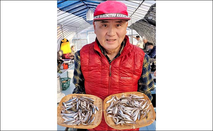 諏訪湖ドーム船でワカサギ釣り満喫【長野】入れ食い状態で全員200匹超えと絶好調！