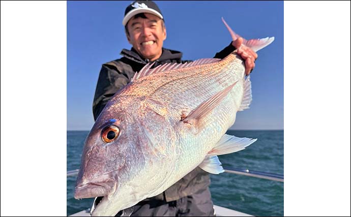 玄界島沖のひとつテンヤ釣りで70cm超え筆頭に良型マダイ続々ヒット！【福岡・マリブエクスプローラー】