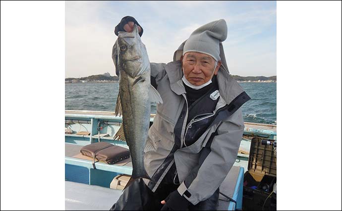 冬の師崎沖泳がせ釣りが熱い！【愛知・荒ます釣船】80cmブリに65cmマゴチを好捕