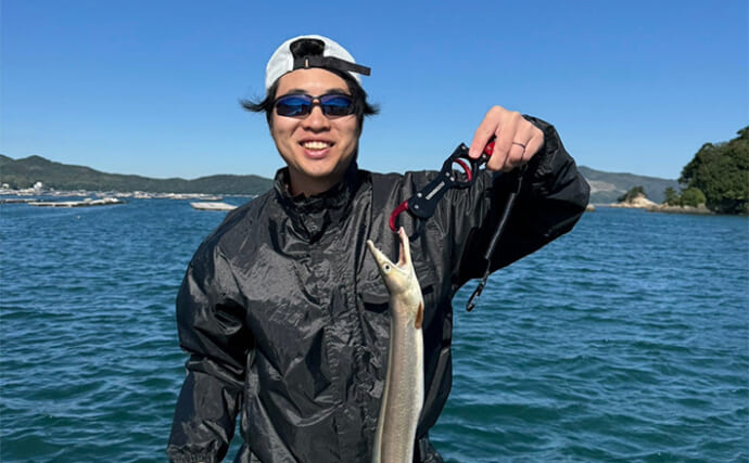 イカダでのサビキ釣りでアジ入れ食い【三重・海香】泳がせ釣りではハモがヒット