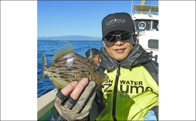 船カワハギ釣りで24cm良型ゲット【茅ヶ崎・まごうの丸】深場の小さなアタリを攻略して連発