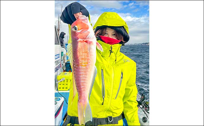 高級魚アマダイ釣りでシロアマダイ混じりに40cm超え本命が顔出し【神奈川・ちがさき丸】