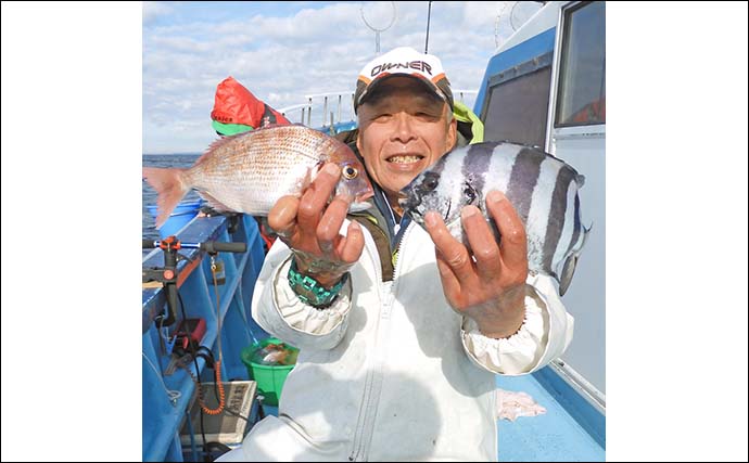 船のコマセ釣りで38cm頭にトップ31尾と好調！【千葉・直栄丸】置き竿釣法で良型続出