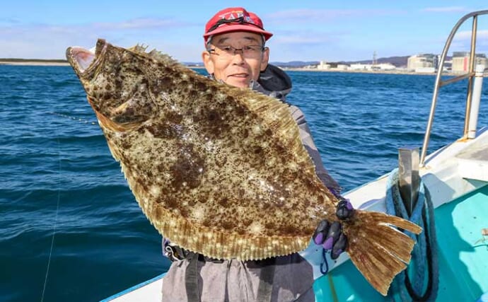 親子で挑む日立沖の船ヒラメ釣り【茨城・釣友丸】船中5.5kgの特大サイズが顔見せ！