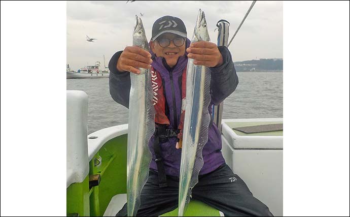 東京湾テンヤタチウオ釣りでトップ38尾【神奈川】バイブレーション釣法で狭いタナを狙い撃ち