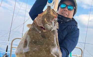 【船釣り釣果速報】芦屋沖の泳がせ釣りで大型ヒラメが続々浮上！（福岡）