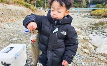 家族で冬のニジマス管理釣り場を満喫【奈良・北田原マス釣り場】魚の塩焼き…