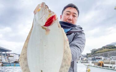 壱岐沖ボート泳がせ釣り大型ヒラメをキャッチ【長崎】活きサバにヒット！