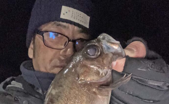 夜の堤防ライトゲーム釣行で25cm頭に良型メバルが連発！【福岡・志賀島】常夜灯周りでヒット