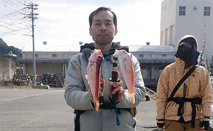 船でのエサ釣りでシロ＆アカアマダイ両本命キャッチ成功！【静岡・第八幸松丸】