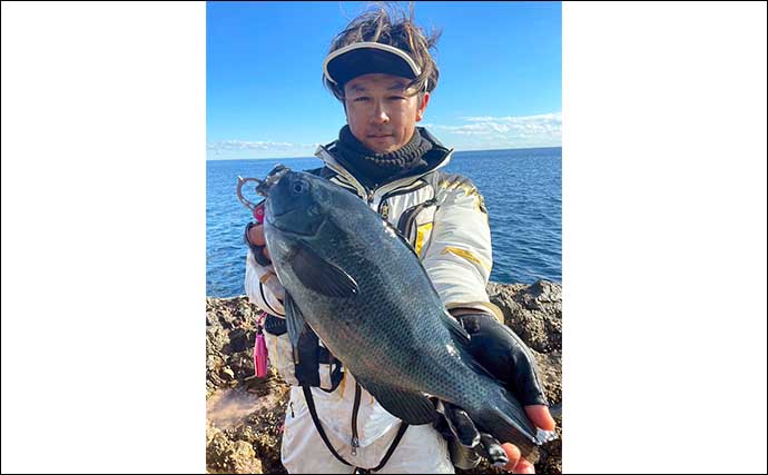 沖磯フカセ釣りで44cm口太グレを手中【三重・大紀町】釣行終了間際にヒット引き出す！