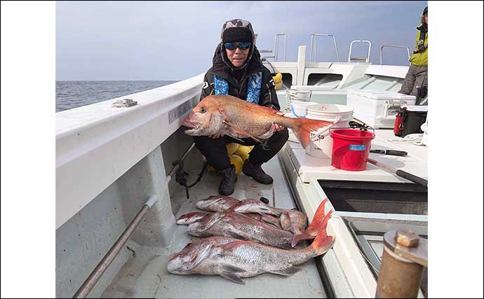 【船釣り釣果速報】エビラバで4kg級を筆頭に良型マダイ複数安打（福岡）