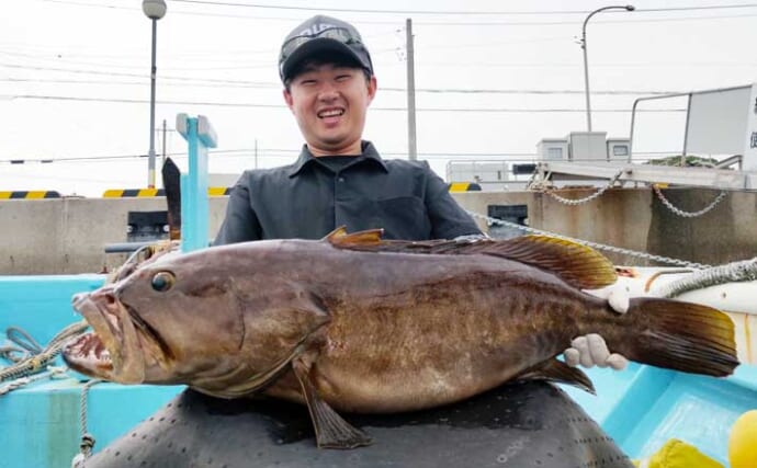 【船釣り釣果速報】80cm・8.3kgクエ堂々浮上！ラストの投入でヒット（愛知）