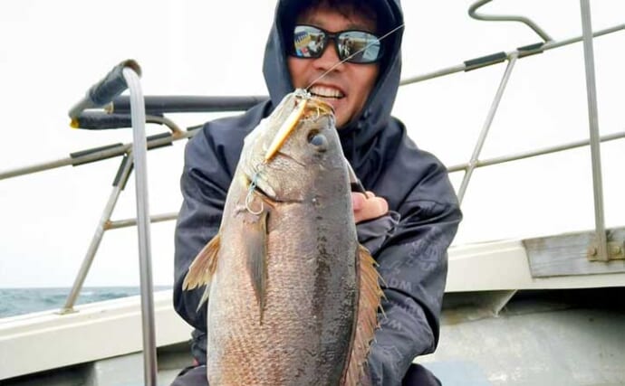 【沖のルアー釣果速報】響灘SLJ（スーパーライトジギング）で50cm級イサキ浮上（福岡）