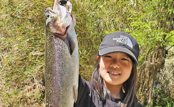 北田原マス釣り場の団体貸切でエサ＆ルアー釣り【兵庫】家族でニジマス34匹をキャッチ