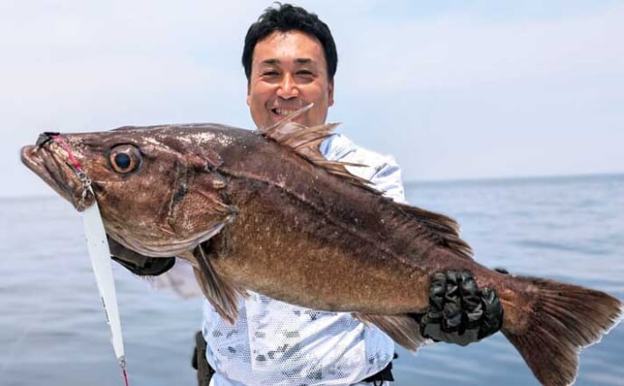 【沖釣り釣果速報】スロージギングで7kg級アラ（クエ）連発！　良型揃いで船中15匹（北陸）