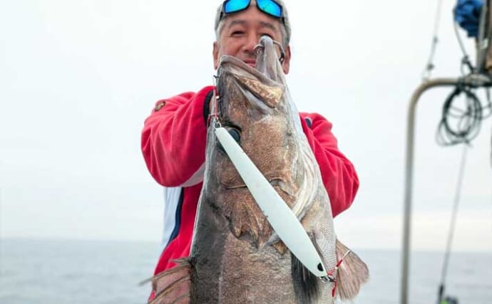 【沖釣り釣果速報】スロージギング便で8.15kgの大アラ（クエ）浮上！船中14匹の好釣果（北陸）