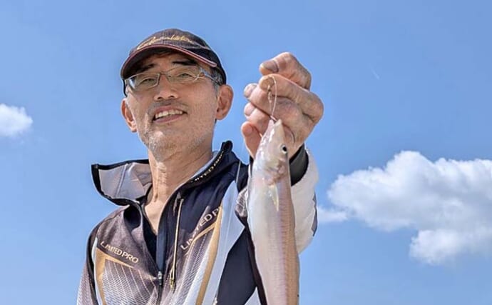 投げ釣りで24cmの良型シロギスを手中【和歌山・串本】ゲストに28cmのマダイも登場