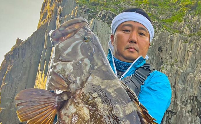 男女群島の沖磯釣りで大型アラを手中【長崎】船中7尾と渋い中で貴重な1尾