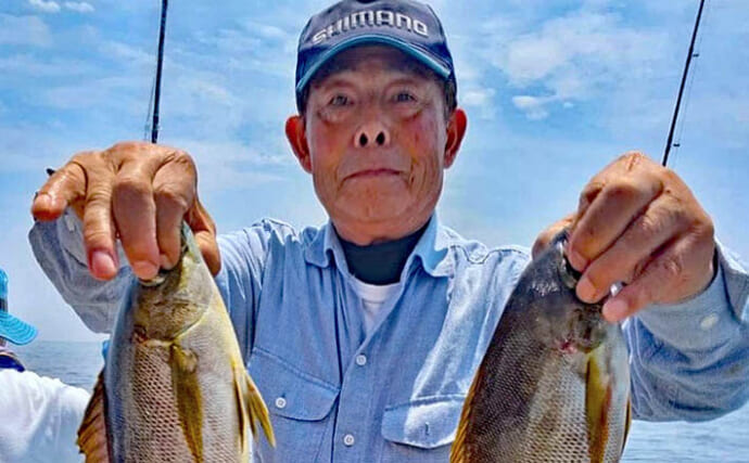 大山沖のイサキ釣りで39cm含む21匹手中【愛知】タナ攻め的中＆コマセワークで竿頭に