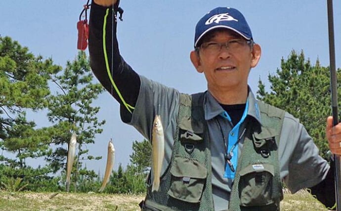 町屋海岸のサーフ投げキス釣りで13.5cm頭に36匹手中【三重】水温上昇で群れ接岸の兆し